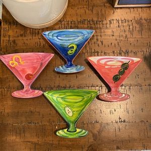 AMBIANCE COLLECTION - Magnificent Martini Glass Shaped Dishes. Set of (4)
